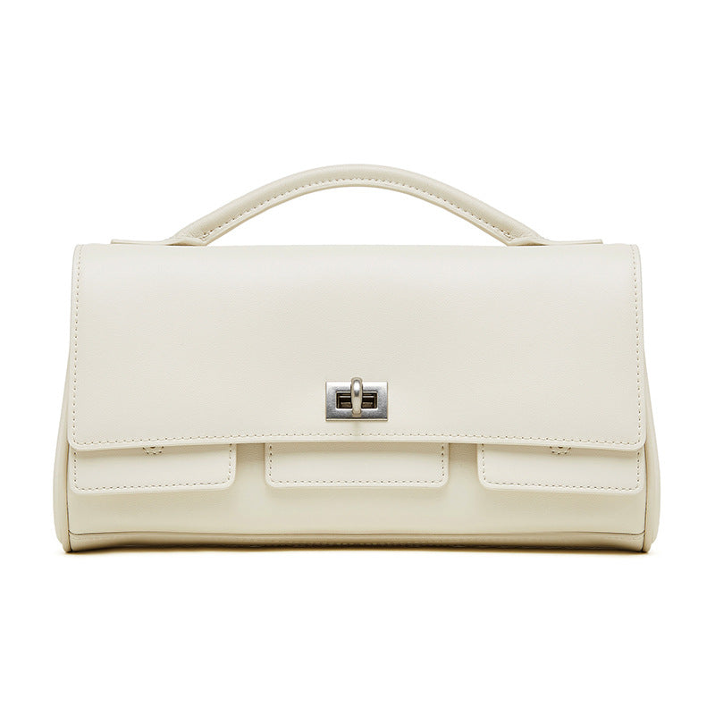 Women's Leather Small Square Handbag Shoulder Crossbody Bag-RAIIFY