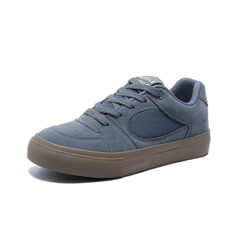 Men Fashion Breathable Leather Flat Casual Skate Shoes-RAIIFY