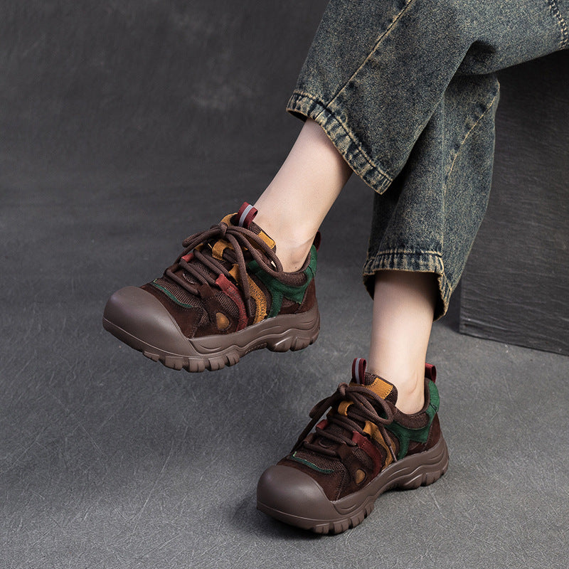 Women Retro Patchwork Breathable Casual Shoes-RAIIFY