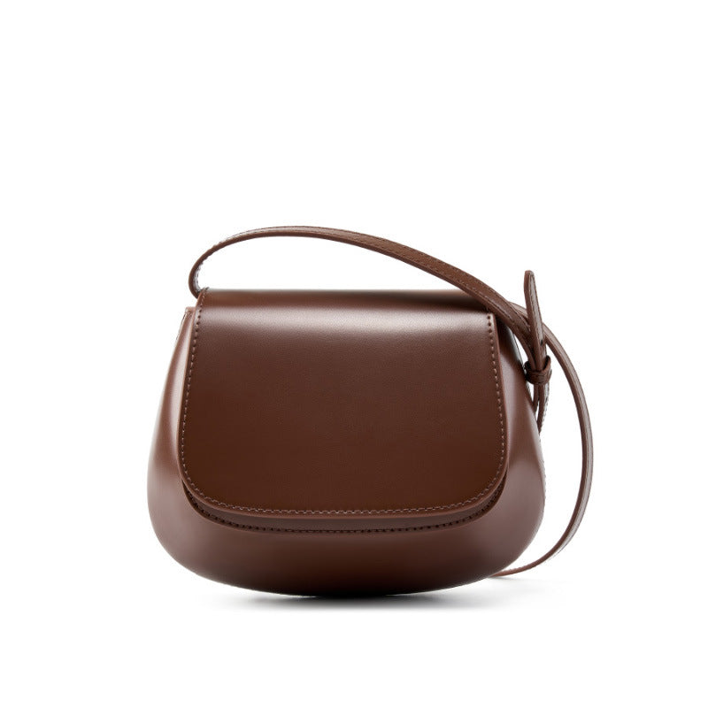 Women Fashion Simple Plain Leather Cross Body Bag-RAIIFY