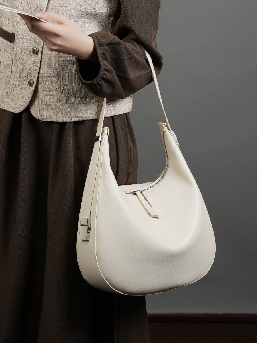 Women Fashion Minimalism Leather Shoulder Bag-RAIIFY