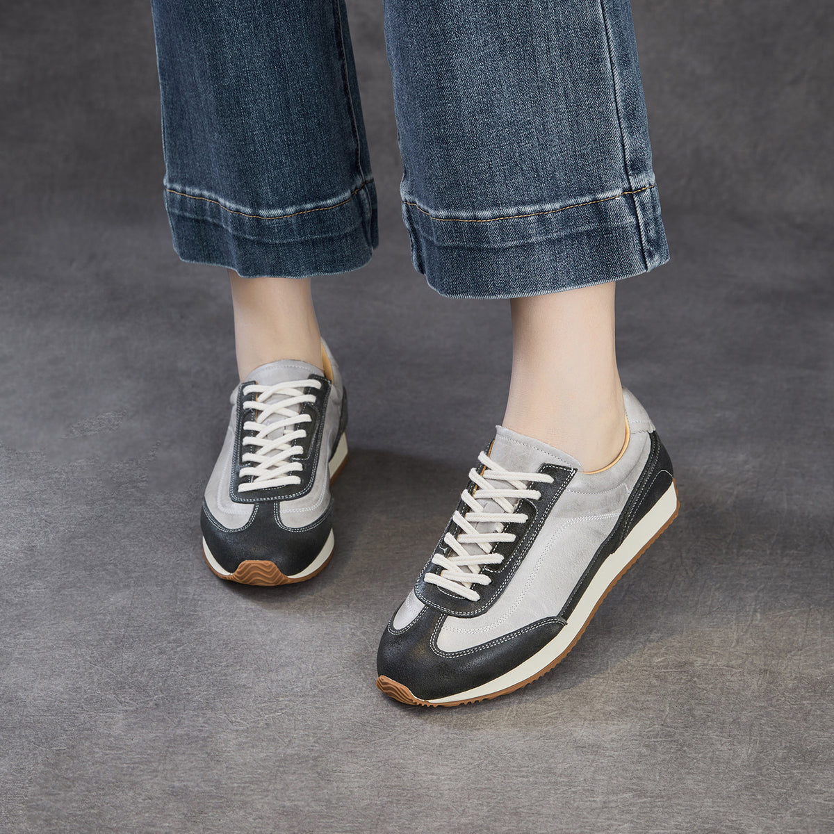 Women's Minimalist Leather Casual Training Shoes-RAIIFY