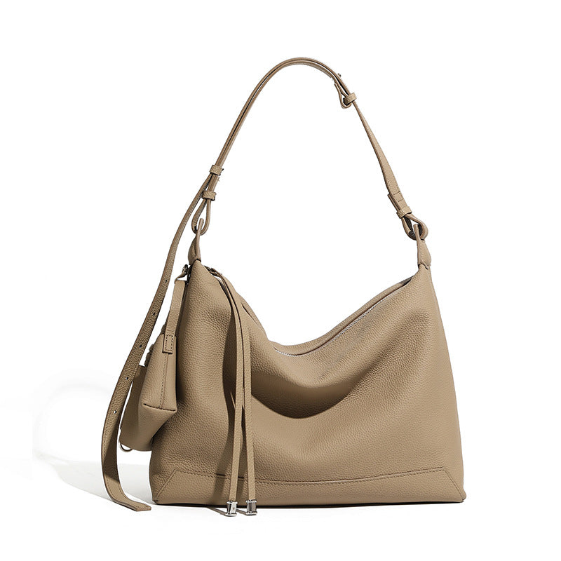 Women's Fashion Plain Leather Minimalist Tote Bag-RAIIFY