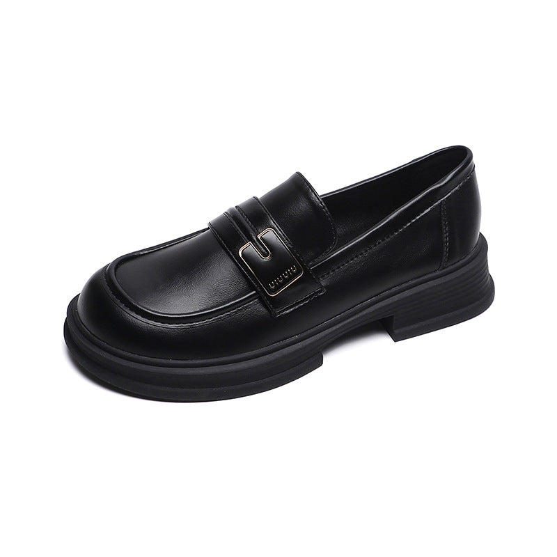 Women Minimalist Fashion Leather Casual Loafers-RAIIFY