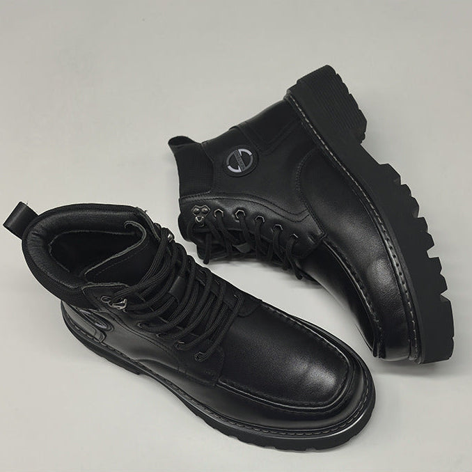 Men's Retro Classic Leather Work Ankle Boots-RAIIFY