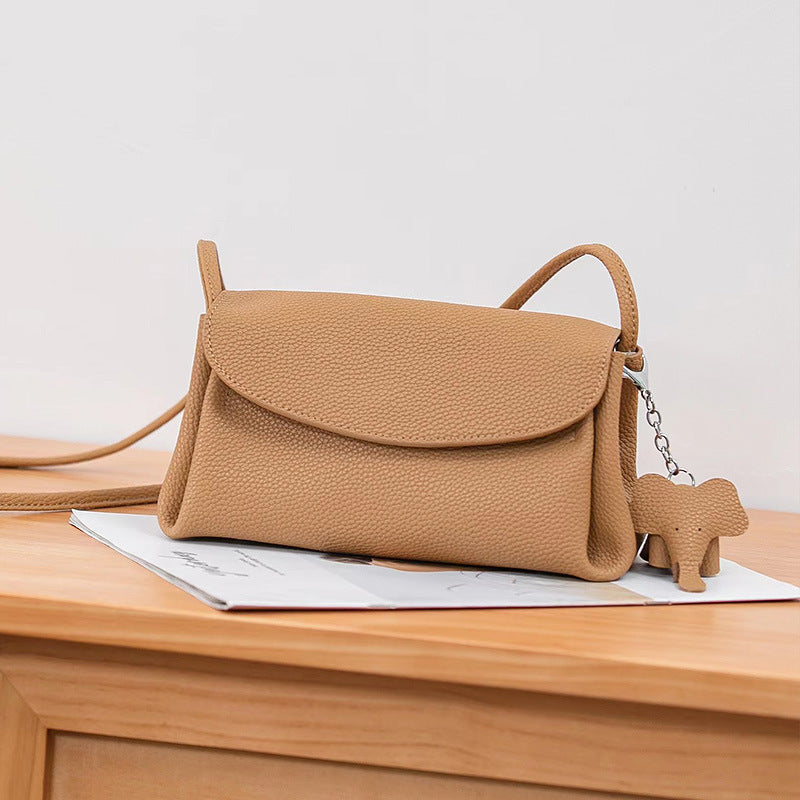 Women Minimalism Solid Soft Leather Cross Body Bag-RAIIFY