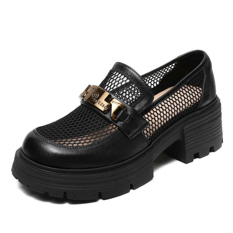 Women Summer Stylish Hollow Mesh Loafers-RAIIFY