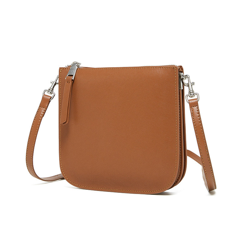 Women Minimalism Retro Solid Leather Cross Body Bag-RAIIFY