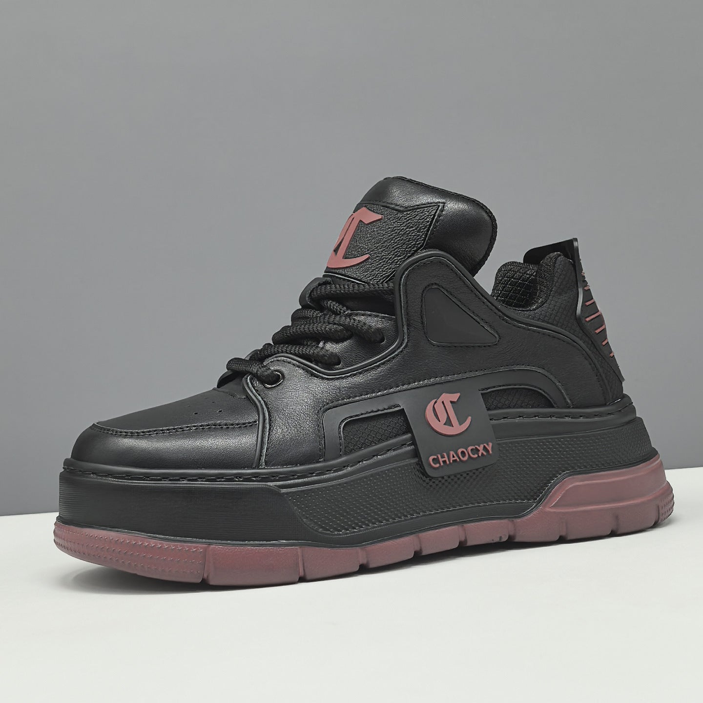 Men's Fashion Breathable Leather High Top Sneakers