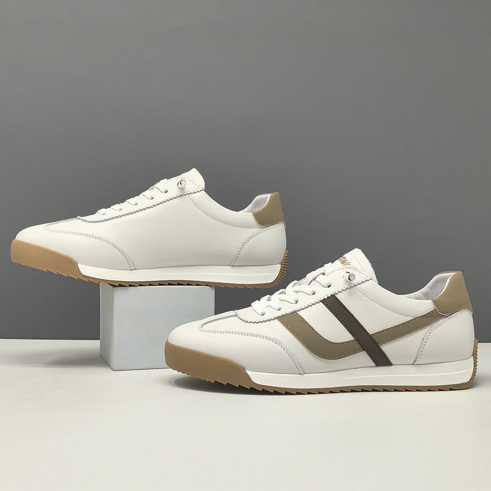 Men's Fashion Quilted Leather Soft Flat Casual Shoes-RAIIFY