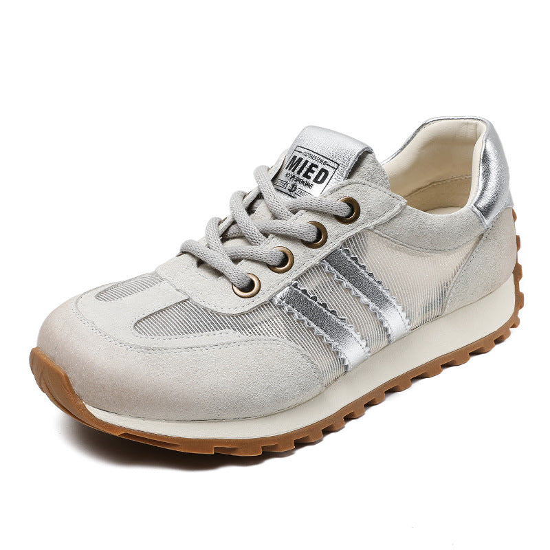 Women Fashion Breathable Leather Casual Training Sneakers-RAIIFY