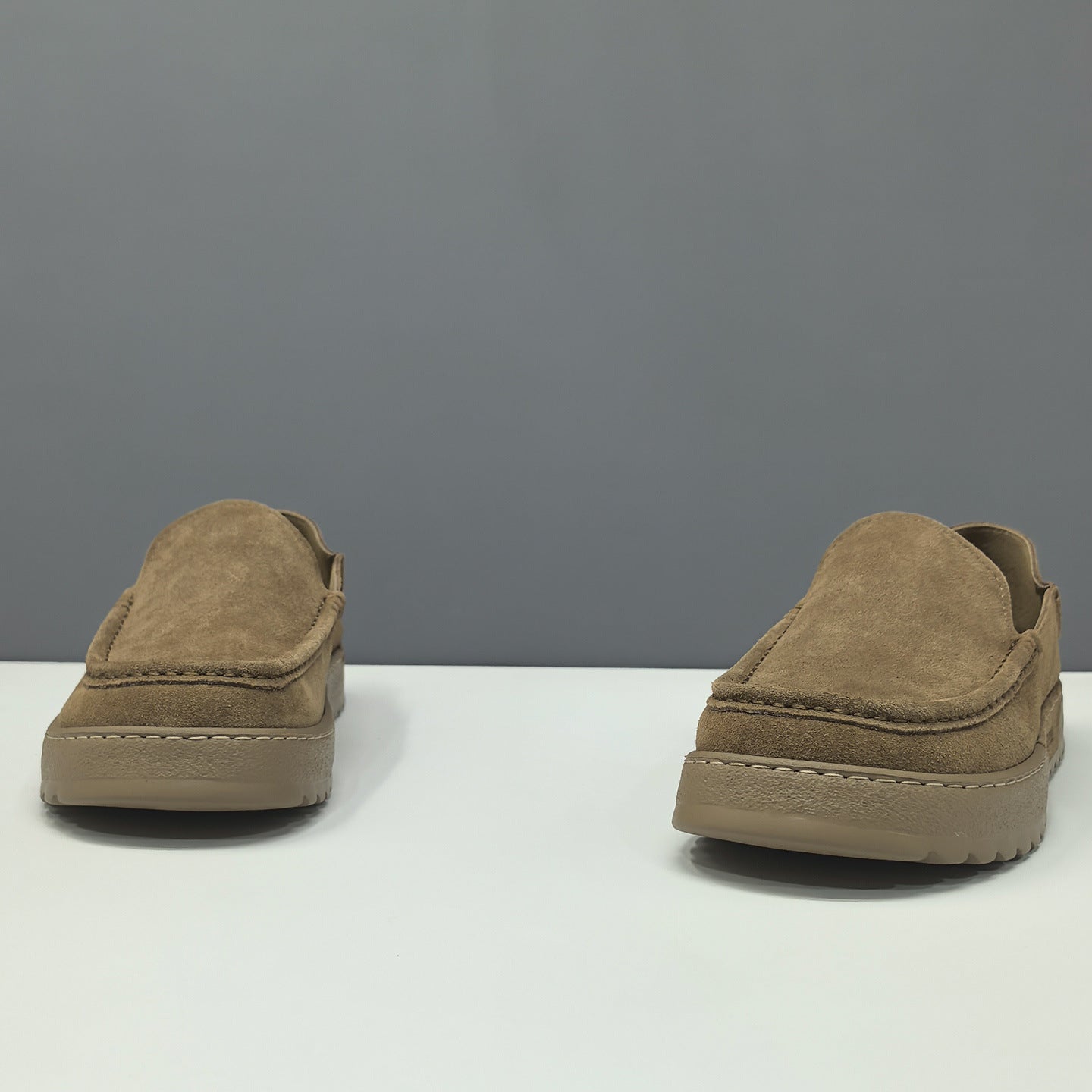 Men's Retro Plain Suede Slip-on Casual Loafers-RAIIFY