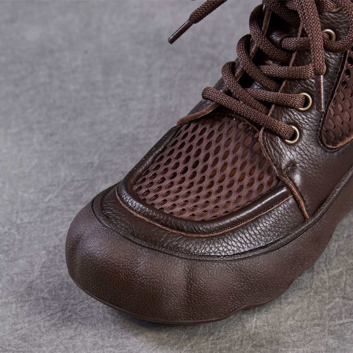 Women's Retro Hollow Mesh Summer Flat Ankle Boots