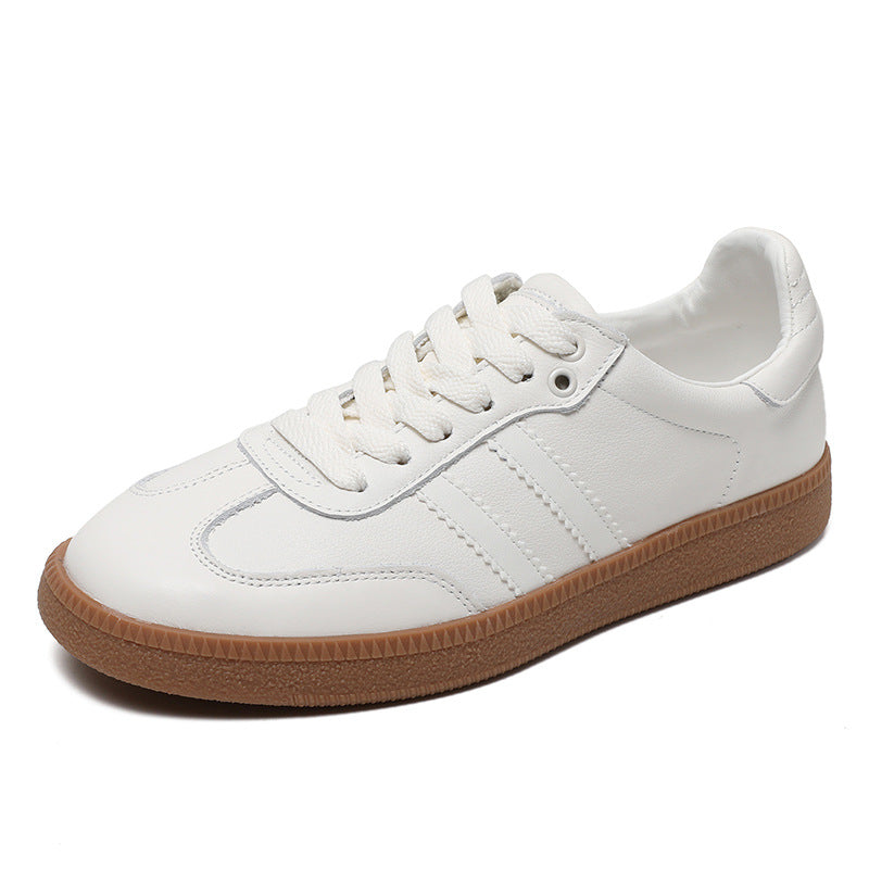 Women Soft Leather Flat Training Casual Shoes-RAIIFY