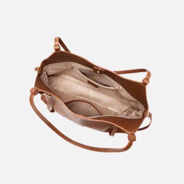 Women's Minimalist Fashion Leather Tote Shoulder Bag-RAIIFY
