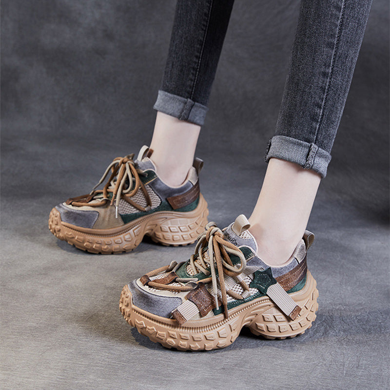 Women Fashion Breathable Chunky Platform Sneakers-RAIIFY