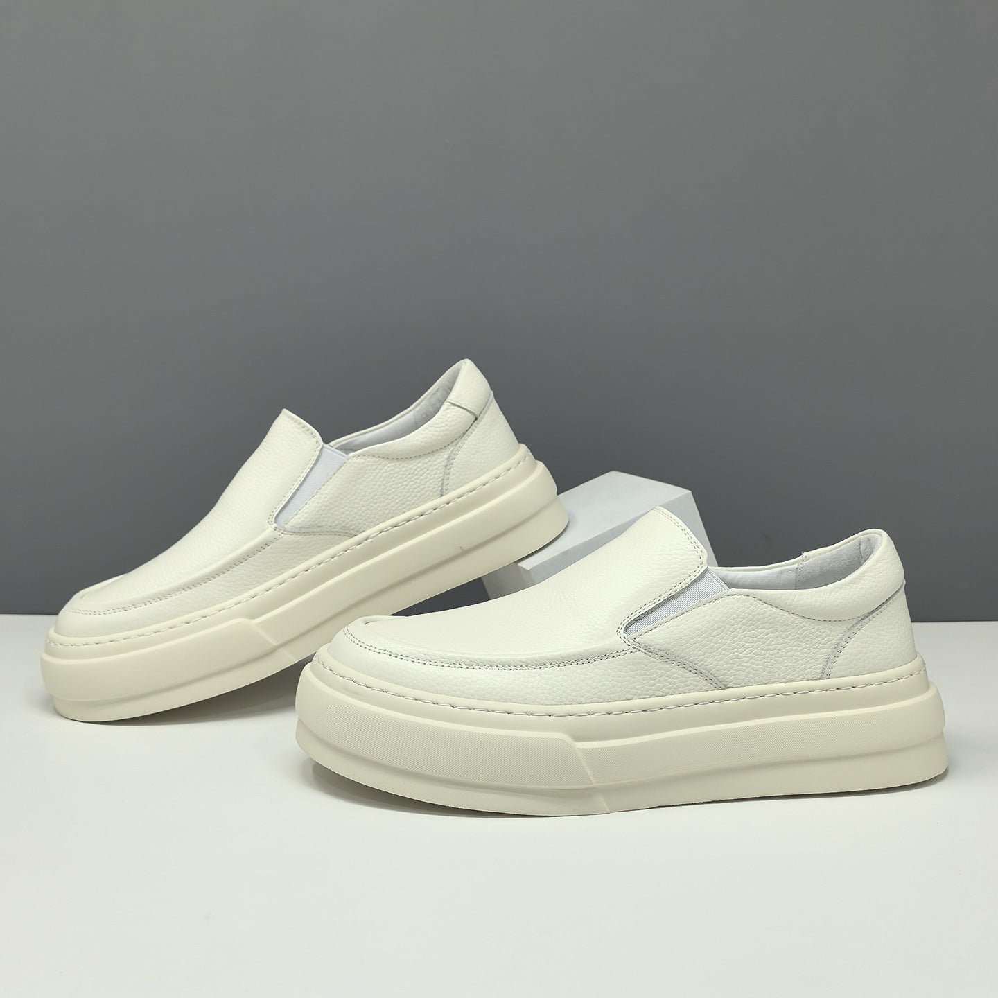 Men's Leather Minimalist Casual Slip-on Loafers-RAIIFY