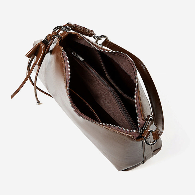 Women's Retro Genuine Leather Shoulder Bag-RAIIFY