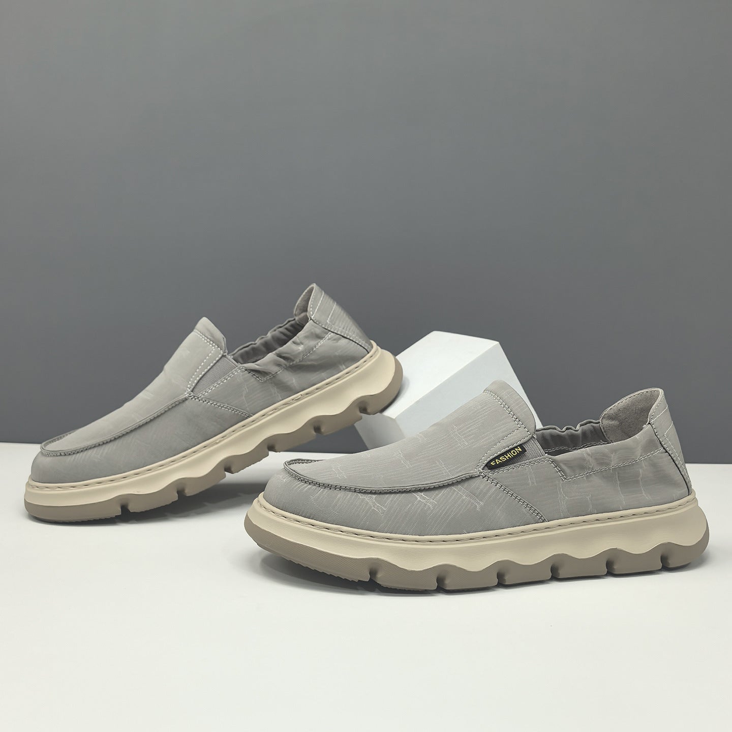 Men's Minimalist Breathable Canvas Casual Loafers-RAIIFY