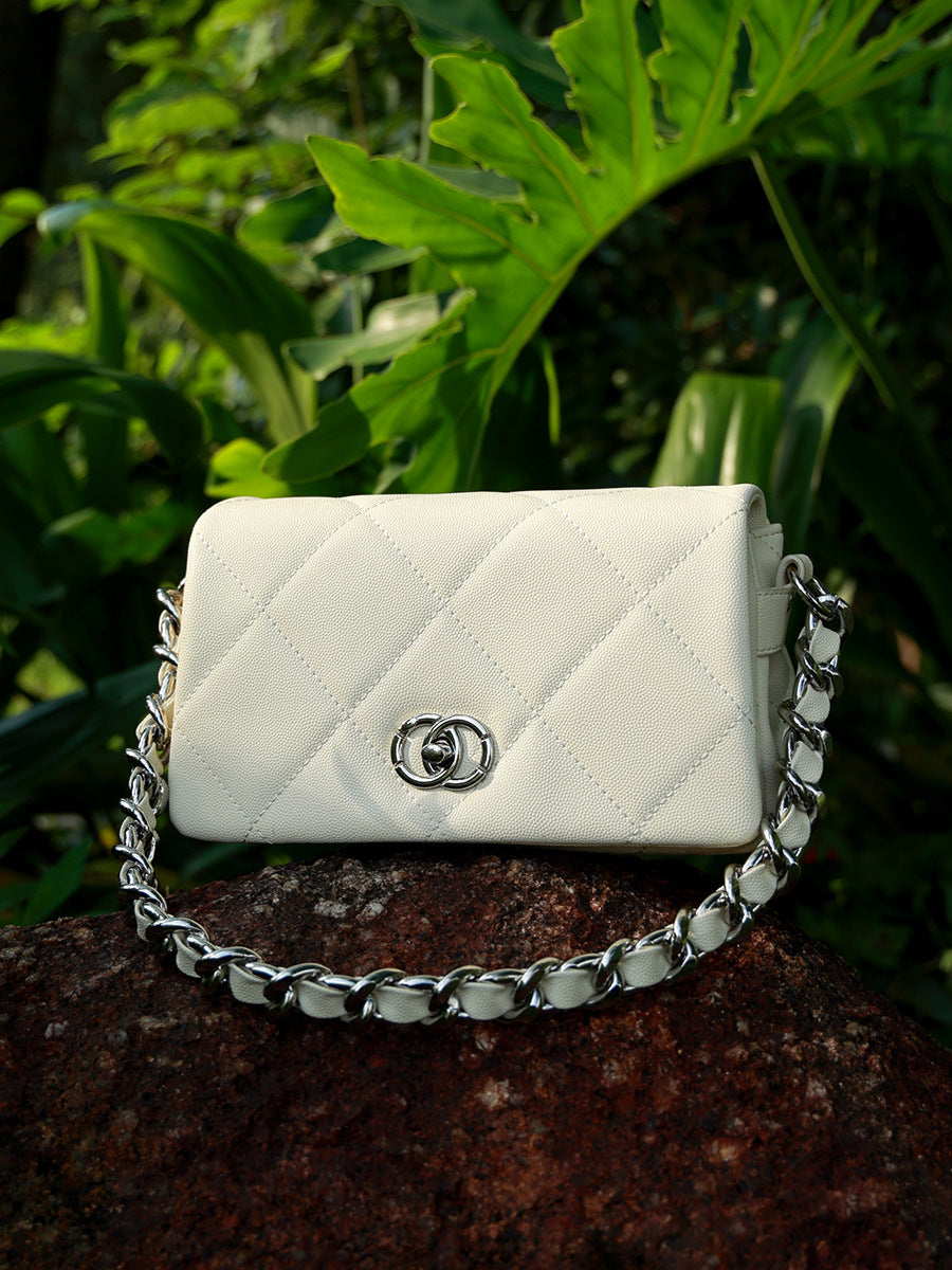 Women's Fashion Quilted Leather Mini Cross Body Bag-RAIIFY