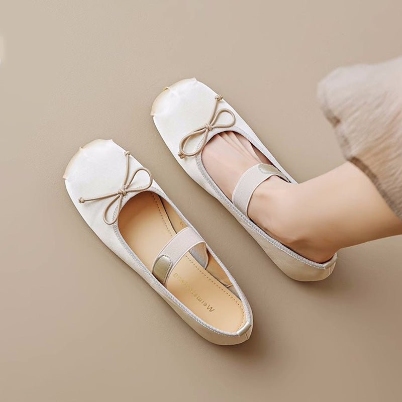 Women Cute Soft Canvas Flats Ballet Shoes-RAIIFY