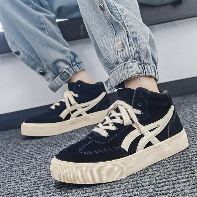 Men Fashion Breathable Canvas High Top Casual Sneakers-RAIIFY