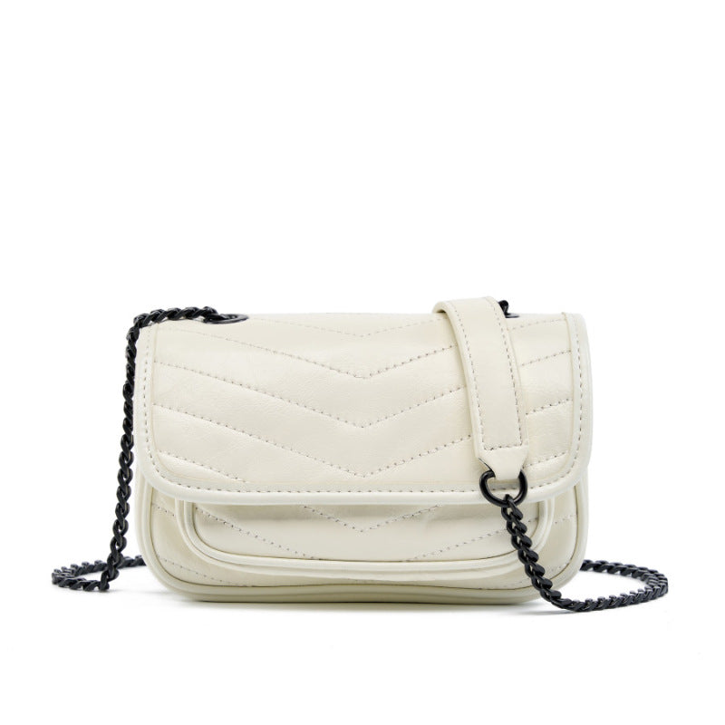 Women Minimalism Quilted Leather Mini Cross Body Bag-RAIIFY