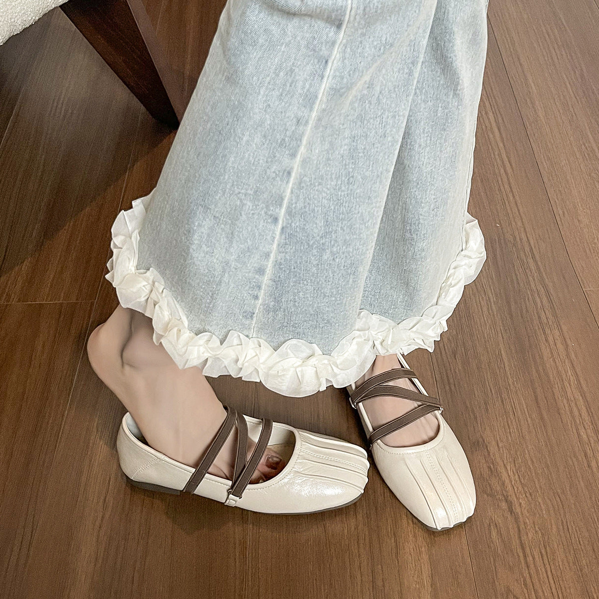 Women's Minimalism Soft Casual Mary Jane Flats-RAIIFY