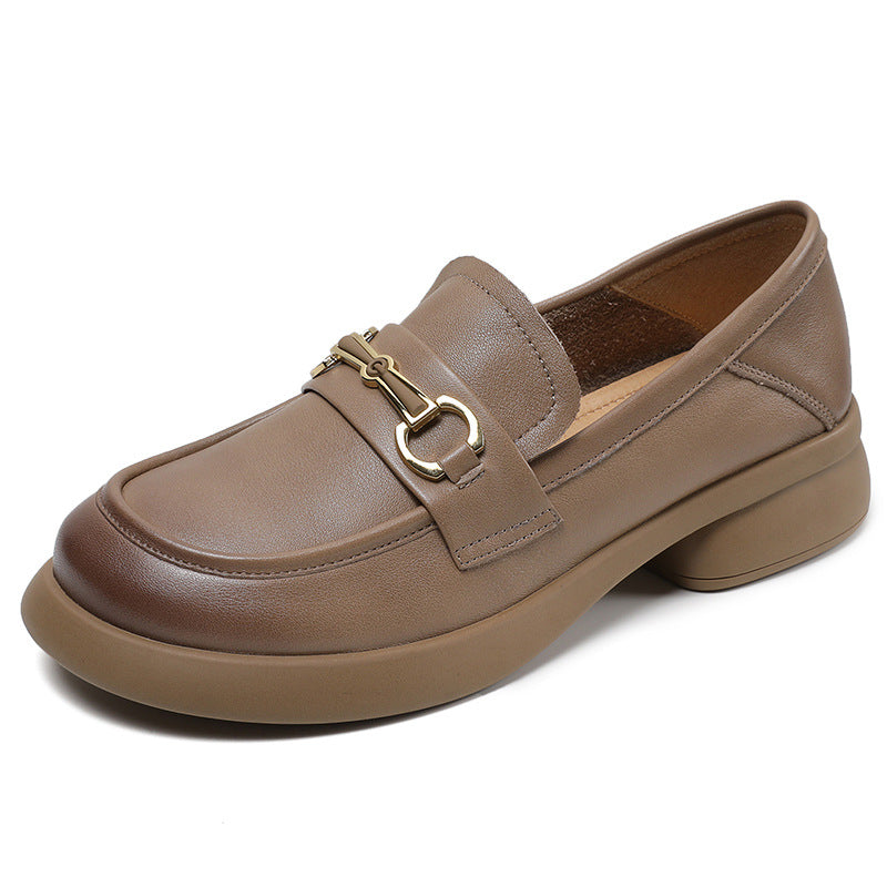 Women Retro Soft Leather Comfort Casual Loafers-RAIIFY