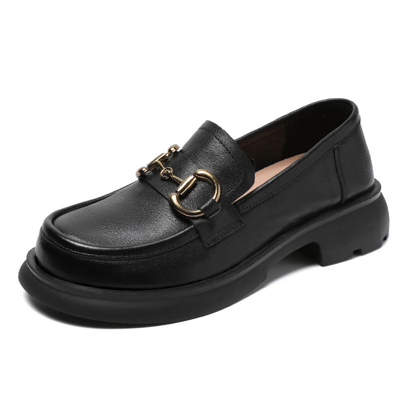 Women Retro Soft Leather Casual Loafers-RAIIFY