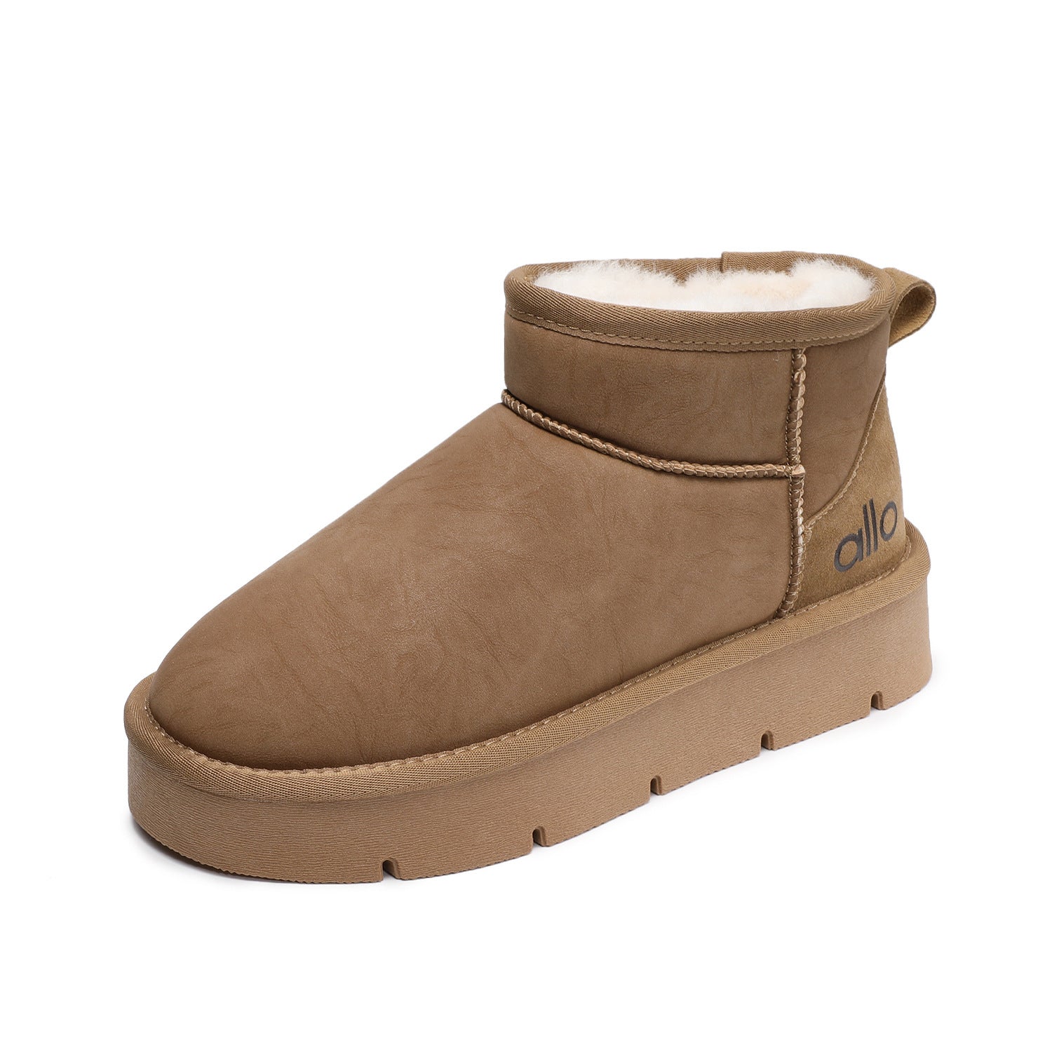 Women's Winter Furred Suede Flat Ankle Boots-RAIIFY
