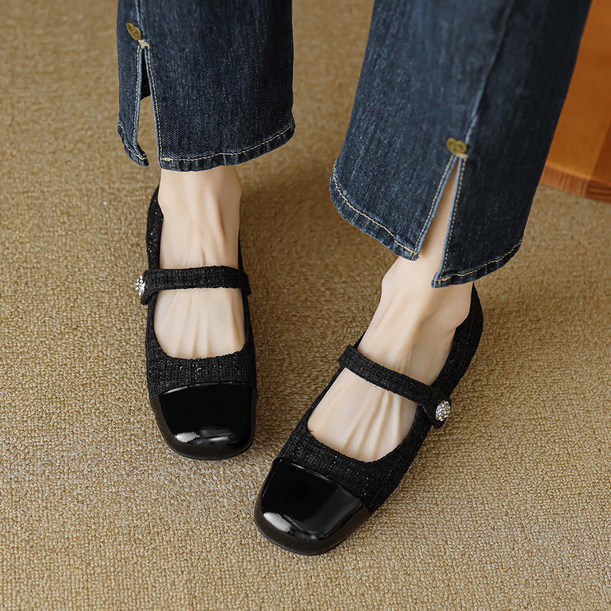 Women Minimalist Soft Flat Mary Jane Shoes-RAIIFY