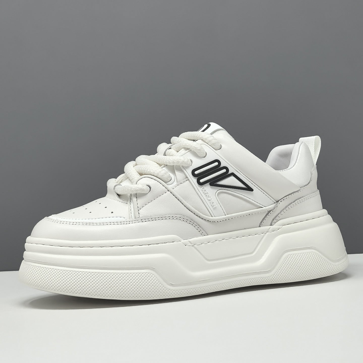 Men's Fashion Breathable Leather Thick Soled Casual Sneakers-RAIIFY