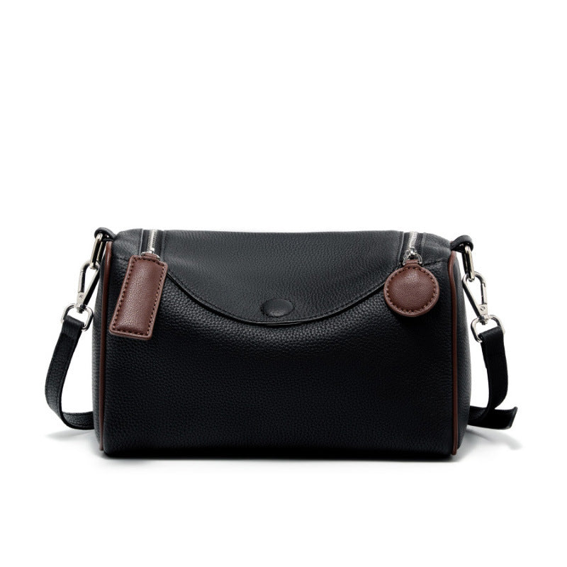 Women Fashion Plain Leather Mini Shoulder Bag-RAIIFY