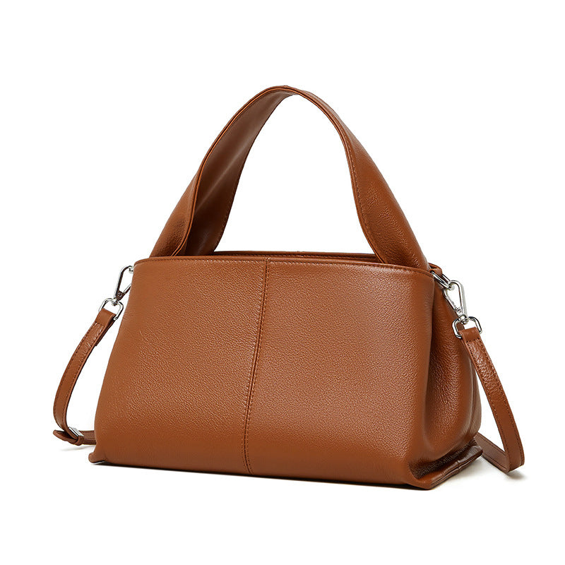 Women Simple Solid Leather Cross Body Purse-RAIIFY