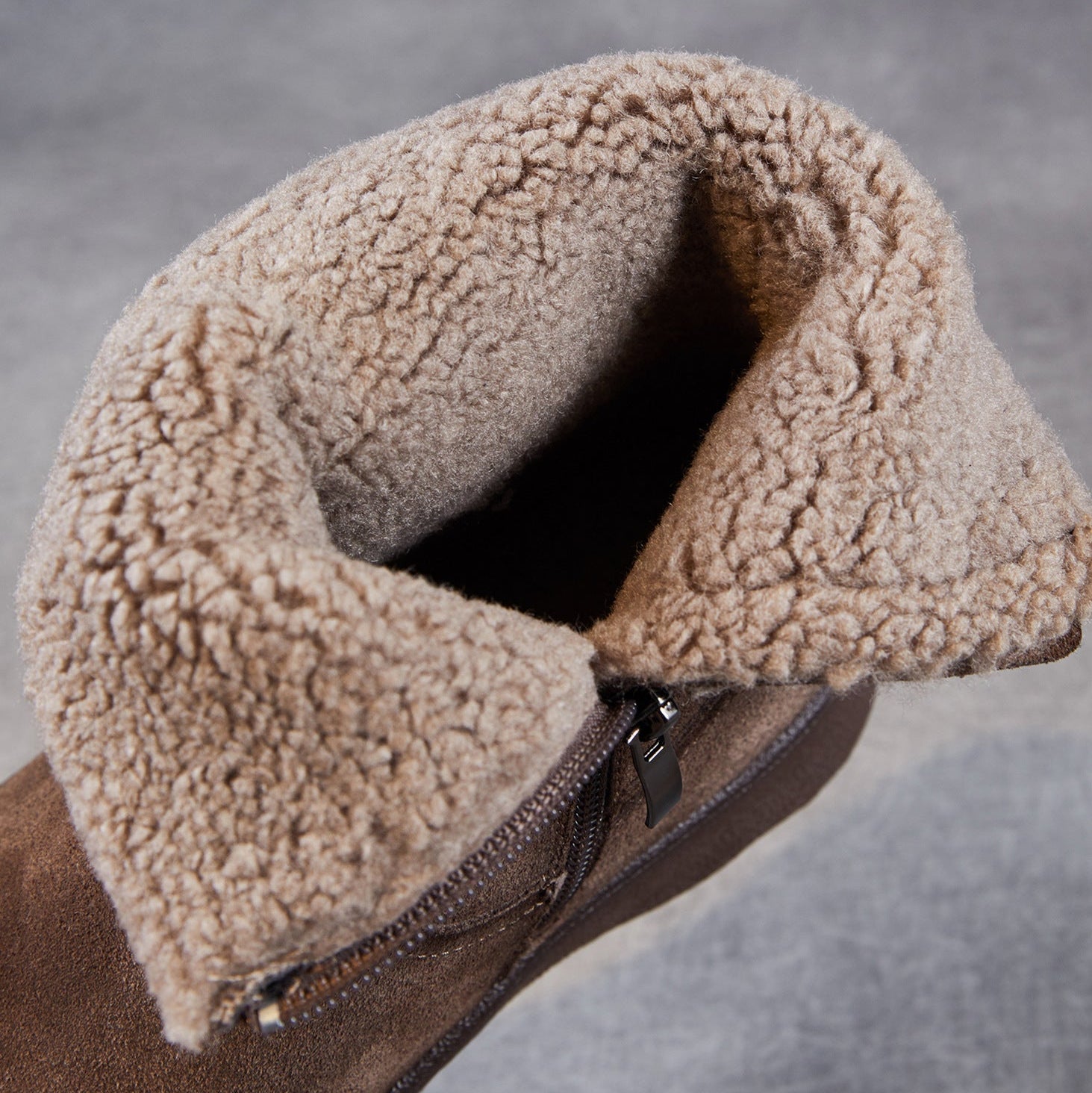 Women's Retro Suede Flat Ankle Snow Boots-RAIIFY