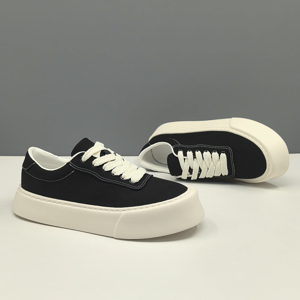 Men Minimalism Plain Canvas Flat Casual Shoes-RAIIFY