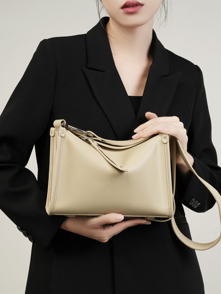 Women Minimalism Fashion Soft Leather Shoulder Bag-RAIIFY