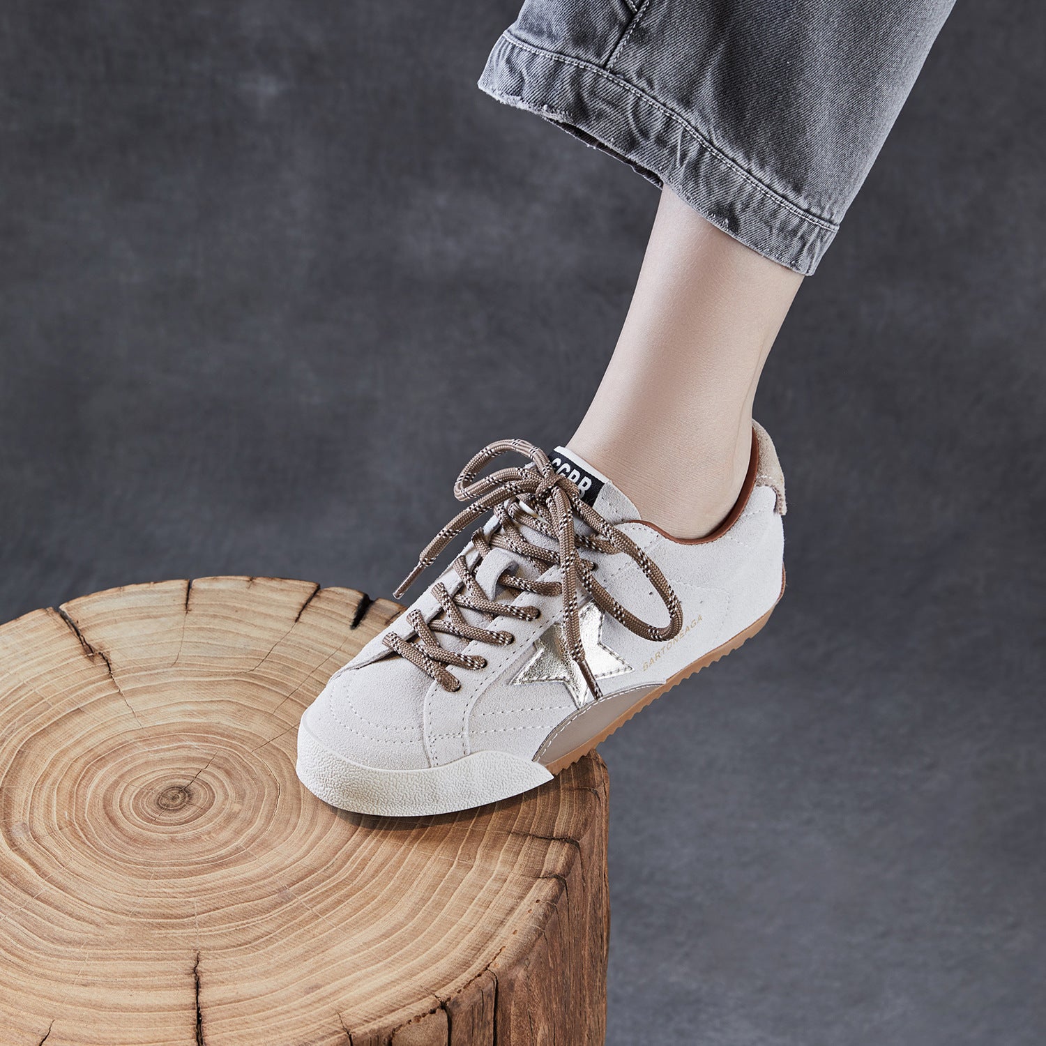 Women's Minimalism Suede Training Causal Shoes-RAIIFY
