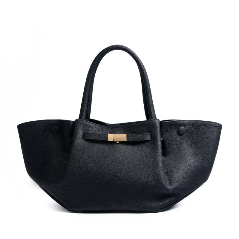Women Minimalism Fashion Cowhide Casual Tote Bag-RAIIFY