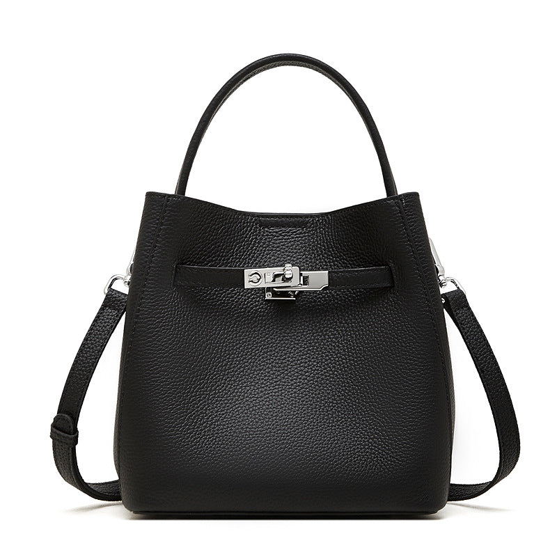 Women's Fashion Leather Mini Bucket Bag-RAIIFY