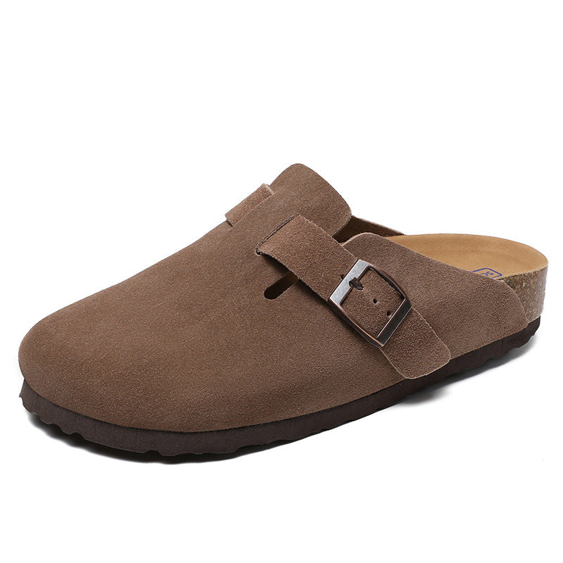 Women Retro Suede Soft Casual Mules Shoes-RAIIFY