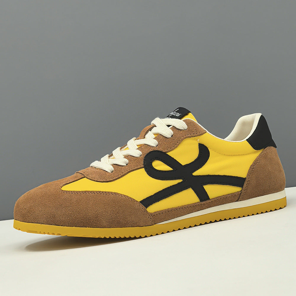 Men Fashion Color Matching Patchwork Flat Casual Sneakers-RAIIFY