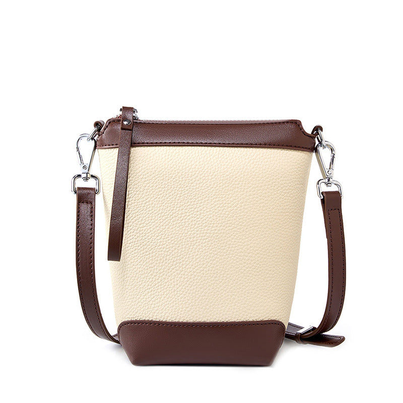 Women Retro Fashion Leather Bucket Cross Body Bag-RAIIFY