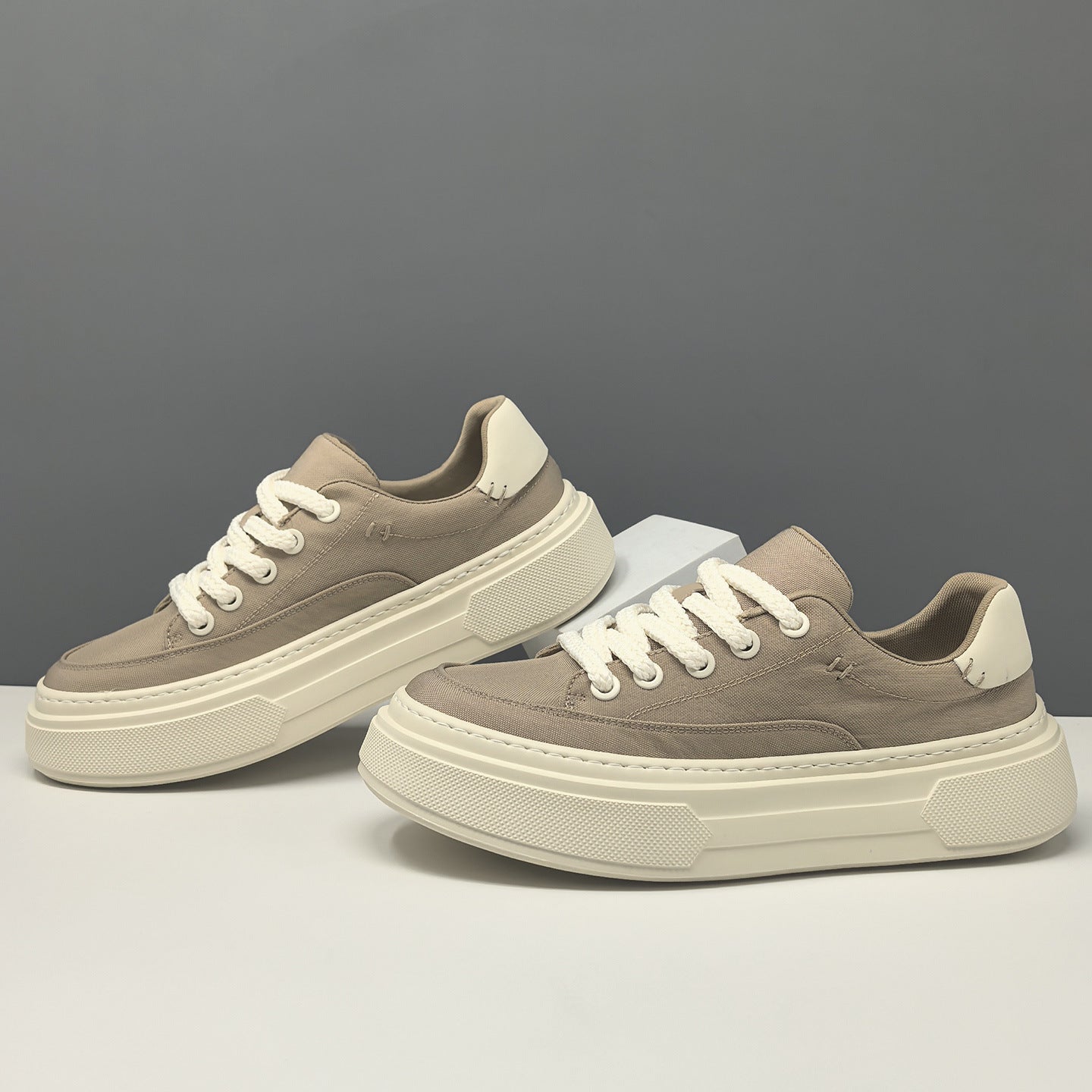 Men's Fashion Breathable Canvas Thick Sole Casual Board Shoes-RAIIFY