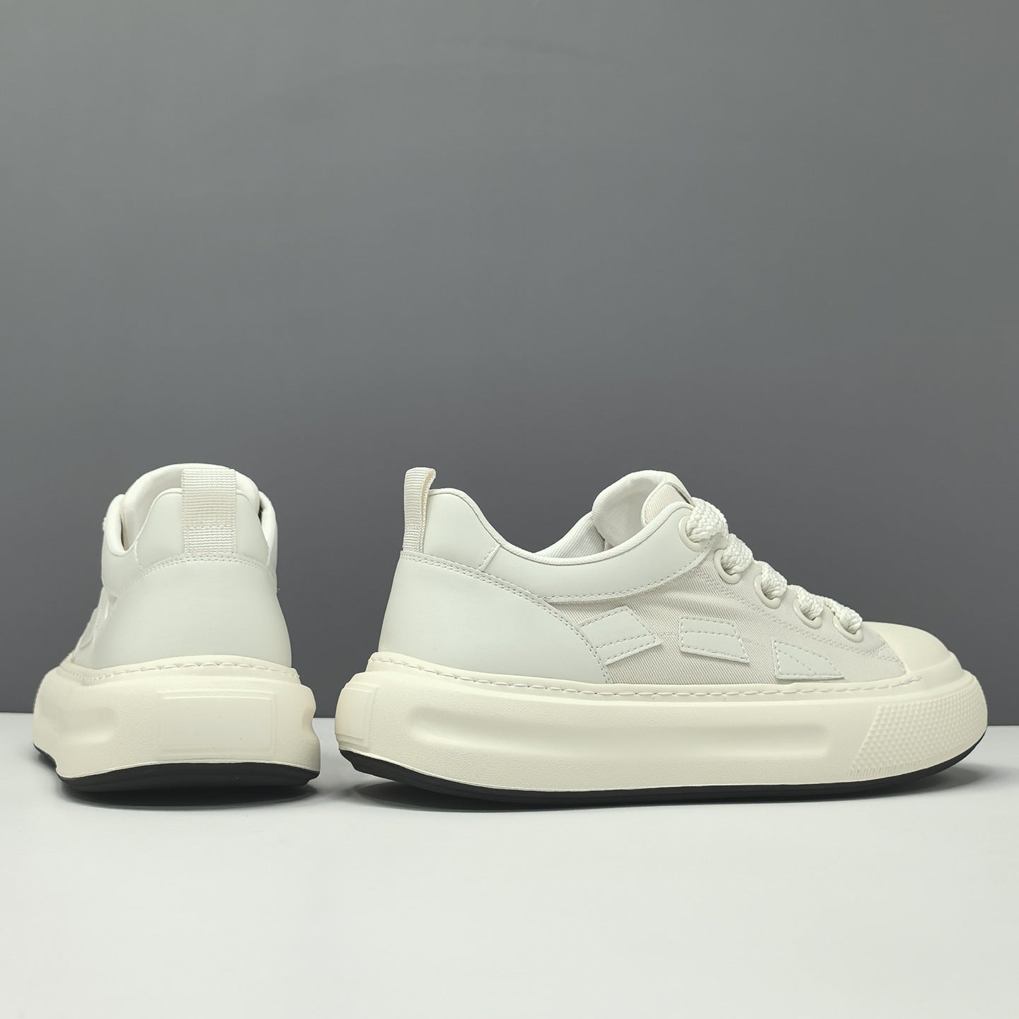 Men Breathable Color Block Thick Sole Platform Leisure Shoes-RAIIFY