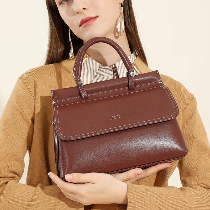 Women Solid Soft Leather Casual Purse-RAIIFY