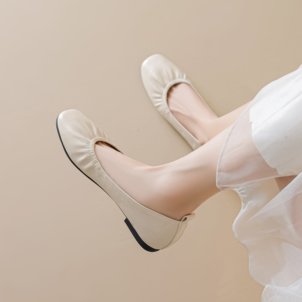 Women's Vintage Round Toe Low Top Soft Flats-RAIIFY
