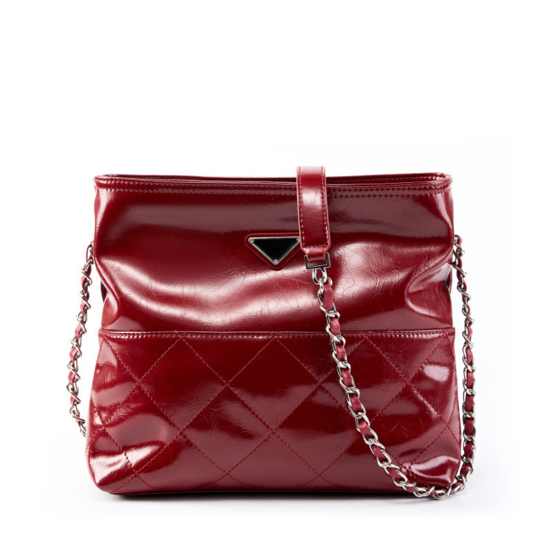 Women Fashion Glossy Leather Soft Cross Body Bag-RAIIFY