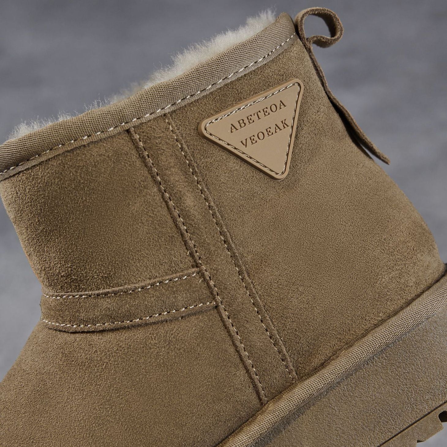 Women's Vintage Suede Slip-on Ankle Snow Boots-RAIIFY